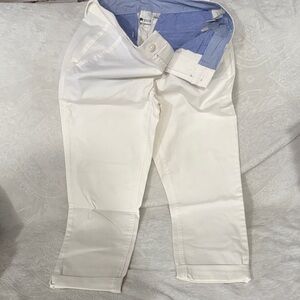 STYLUS White Pants with Blue Lining